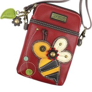 Chala NWOT Honey Bee Cell Phone Crossbody Bag Convertible Strap Faux Leather